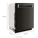 Kitchenaid® 44 dBA Dishwasher with 360° Max Jets™ Third Rack and LED Interior Lighting KDPM804KBS