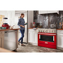 KitchenAid® 36'' Smart Commercial-Style Dual Fuel Range with 6 Burners KFDC506JPA