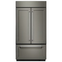 Kitchenaid® 24.2 Cu. Ft. 42 Width Built-In Panel Ready French Door Refrigerator with Platinum Interior Design KBFN502EPA