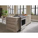 KitchenAid® 30-Inch 5-Burner Dual Fuel Convection  Front Control Range with Baking Drawer YKSDB900ESS