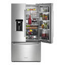 Kitchenaid® 23.8 cu. ft. 36" Counter-Depth French Door Platinum Interior Refrigerator with PrintShield™ Finish KRFC704FPS
