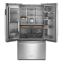 Kitchenaid® 23.8 cu. ft. 36" Counter-Depth French Door Platinum Interior Refrigerator with PrintShield™ Finish KRFC704FPS