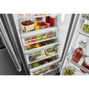 Kitchenaid® 24.8 cu ft. Side-by-Side Refrigerator with Exterior Ice and Water and PrintShield™ Finish KRSF705HBS