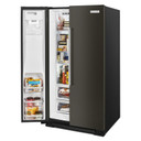 Kitchenaid® 24.8 cu ft. Side-by-Side Refrigerator with Exterior Ice and Water and PrintShield™ Finish KRSF705HBS