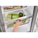 Kitchenaid® 24.8 cu ft. Side-by-Side Refrigerator with Exterior Ice and Water and PrintShield™ Finish KRSF705HBS