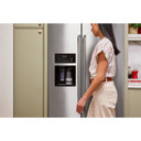 Kitchenaid® 24.8 cu ft. Side-by-Side Refrigerator with Exterior Ice and Water and PrintShield™ Finish KRSF705HBS