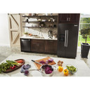 Kitchenaid® 24.8 cu ft. Side-by-Side Refrigerator with Exterior Ice and Water and PrintShield™ Finish KRSF705HBS