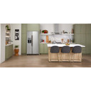 Kitchenaid® 24.8 cu ft. Side-by-Side Refrigerator with Exterior Ice and Water and PrintShield™ Finish KRSF705HBS