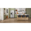 Kitchenaid® 24.8 cu ft. Side-by-Side Refrigerator with Exterior Ice and Water and PrintShield™ Finish KRSF705HBS