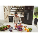 Kitchenaid® 24.8 cu ft. Side-by-Side Refrigerator with Exterior Ice and Water and PrintShield™ Finish KRSF705HBS