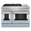 KitchenAid® 48'' Smart Commercial-Style Dual Fuel Range with Griddle KFDC558JMB KitchenAid® 48'' Smart Commercial-Style Dual Fuel Range with Griddle KFDC558JMB