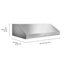 Kitchenaid® 36" 585 CFM Motor Class Commercial-Style Under-Cabinet Range Hood System KVUC606KSS
