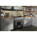KitchenAid® 30'' Smart Commercial-Style Gas Range with 4 Burners KFGC500JBK