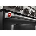 KitchenAid® 30'' Smart Commercial-Style Gas Range with 4 Burners KFGC500JBK