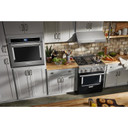 KitchenAid® 30'' Smart Commercial-Style Gas Range with 4 Burners KFGC500JBK