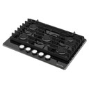 Kitchenaid® 36" Gas-on-Glass Cooktop KCGG536PBL
