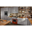 KitchenAid® 30'' Smart Commercial-Style Dual Fuel Range with 4 Burners KFDC500JSC