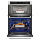 KitchenAid® 30" Combination Microwave Wall Oven with Air Fry Mode KOEC530PWH