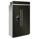 Kitchenaid® 29.4 Cu. Ft. 48" Built-In Side-by-Side Refrigerator with Ice and Water Dispenser KBSD708MBS