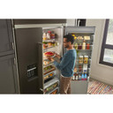 Kitchenaid® 29.4 Cu. Ft. 48" Built-In Side-by-Side Refrigerator with Ice and Water Dispenser KBSD708MBS
