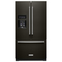 Kitchenaid® 26.8 Cu. Ft. Standard-Depth French Door Refrigerator with Exterior Ice and Water Dispenser KRFF577KBS