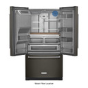 Kitchenaid® 26.8 Cu. Ft. Standard-Depth French Door Refrigerator with Exterior Ice and Water Dispenser KRFF577KBS