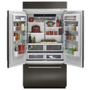 Kitchenaid® 24.2 Cu. Ft. 42" Width Built-In Stainless French Door Refrigerator with Platinum Interior Design KBFN502EBS