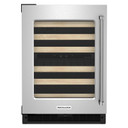 Kitchenaid® 24" Undercounter Wine Cellar with Glass Door and Wood-Front Racks KUWL214KSB Kitchenaid® 24" Undercounter Wine Cellar with Glass Door and Wood-Front Racks KUWL214KSB