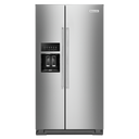 Kitchenaid® 24.8 cu ft. Side-by-Side Refrigerator with Exterior Ice and Water and PrintShield™ finish KRSF705HPS