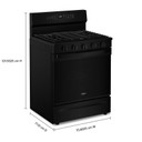 Whirlpool® 30-inch Smart Gas Range with True Convection, Steam/Self Cleaning, Rapid Preheat 5.3 CuFt Capacity WFGS7530RB