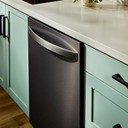 Whirlpool® 24-Inch Dishwasher with Total Coverage Wash Action and Auto Open Air Dry in Fingerprint Resistant Black Stainless WDTS8024SV