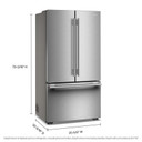 Kitchenaid® 24 cu. ft. 36-Inch Width Counter-Depth French Door Refrigerator with Interior Dispense KRFC236SPS