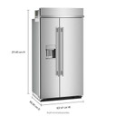 Kitchenaid® 25.1 Cu. Ft. 42" Built-In Side-by-Side Refrigerator features Exterior Water and Ice Dispenser with Measured Fill KBSD742SPS