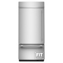 Kitchenaid® 20.8 Cu. Ft. 36" Built-In Bottom Mount Refrigerator with Platinum Interior KBBL336SPS