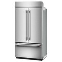 Kitchenaid® 24.2 Cu. Ft. 42"" Built-In French Door Bottom Mount Refrigerator with Platinum Interior KBFN542SPS