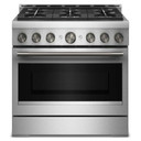 KitchenAid® 36-Inch 6 Burner Commercial-Style Gas Range with No Preheat Air Fry Mode KFGS936SSS