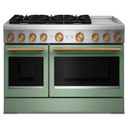 Kitchenaid® 48-Inch 6 Burner Commercial-Style Dual Fuel Range with Griddle KFDD948SDC