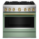 Kitchenaid® 36-Inch 6 Burner Commercial-Style Dual Fuel Range with No Preheat Air Fry Mode KFDS936SDC