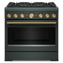 KitchenAid® 36-Inch 6 Burner Commercial-Style Dual Fuel Range with No Preheat Air Fry Mode KFDS936SJP