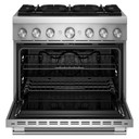 KitchenAid® 36-Inch 6 Burner Commercial-Style Dual Fuel Range with No Preheat Air Fry Mode KFDS936SSS