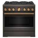 KitchenAid® 36-Inch 6 Burner Commercial-Style Dual Fuel Range with No Preheat Air Fry Mode KFDS936SBE