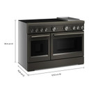 KitchenAid® 48-Inch 6-Element Induction Freestanding Commercial-Style Range with Griddle KFID948SBE