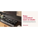 Kitchenaid® Gas-on-Metal Cooktop with 5 Versatile Burners and Edge-to-Edge Cast-Iron Grates KCGK336SSS