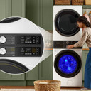 Whirlpool® Smart ENERGY STAR® Front Load Laundry Tower 5.2 cu. ft. Washer & 7.4 cu. ft. Electric Dryer with UV Clean Technology and FreshFlow™ Vent System YWEF5727TW