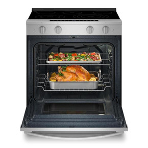 Whirlpool® 30-inch Smart Slide in Electric Range with True Convection, No Preheat Air Fry, WipeClean™ Coating, Steam/Self Clean and High Speed Preheat YWSES7530RZ