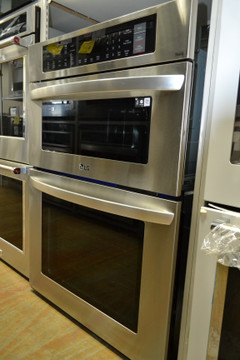 Clearance - LG LWC3063ST Microwave Wall Oven Combo, 30 inch Exterior Width, Both Ovens Convection, Self Clean, 6.4 cu. ft.