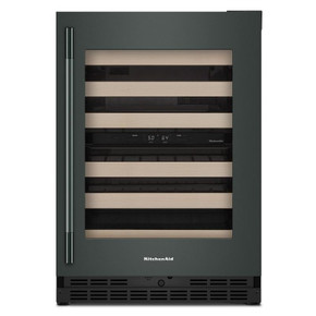 Kitchenaid® 24" Undercounter Wine Cellar with Full-Extension Wood-Front Racks KUWR524SJP