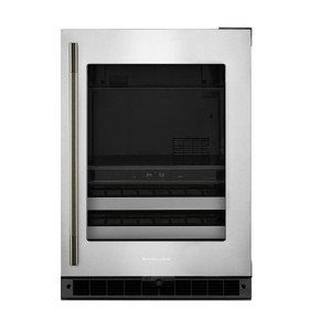 Kitchenaid® 24" Beverage Center with Glass Door and Metal-Front Racks KUBR524SSB