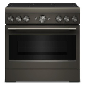 KitchenAid® 36-Inch 6-Element Induction Freestanding Commercial-Style Range with Air Fry KFIS936SBE