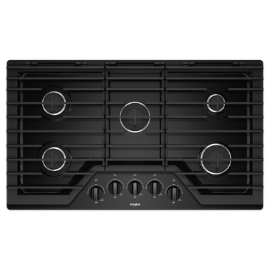 36-inch Gas Cooktop with EZ-2-Lift™ Hinged Cast-Iron Grates WCG55US6HB